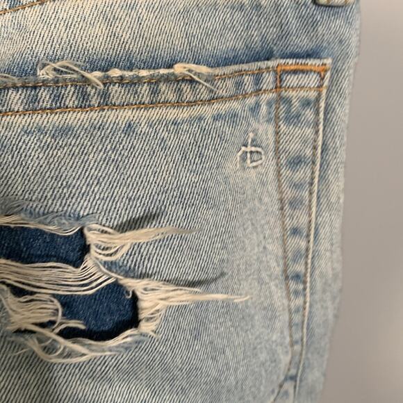 Rag & Bone Cut Off Shorts Distressed In Dixon Light Wash Size 24 - Picture 4 of 8